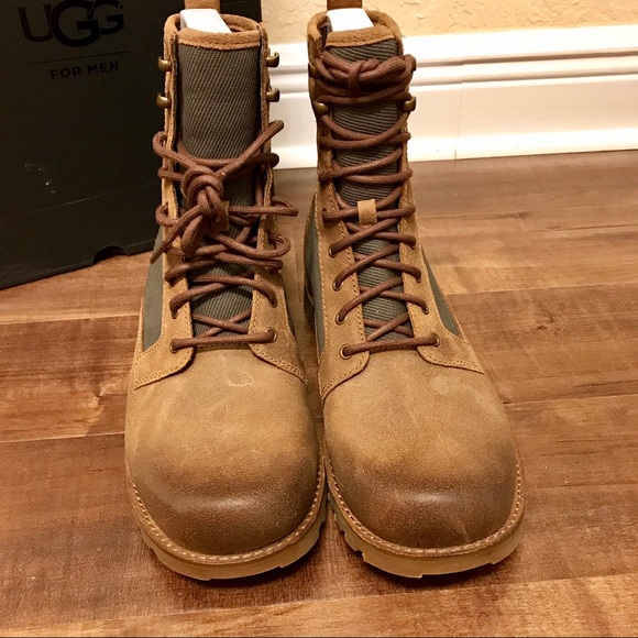 Brand New UGG Men’s Leather Boots Size 10 - Picture 2 of 8